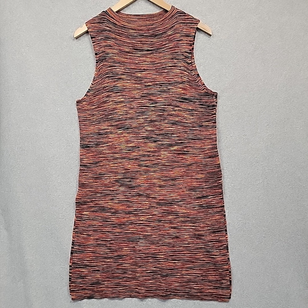 ANTHROPOLOGIE Womens 2X Tami Mock Neck Tunic Space Dye Slit Hems Knit Top‎ Layer